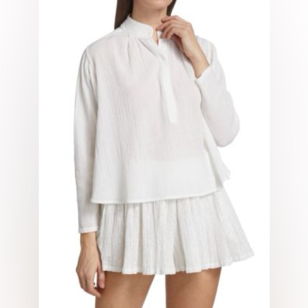 Suzie Kondi GAUZE Poet’s Blouse “Mouse” color Small